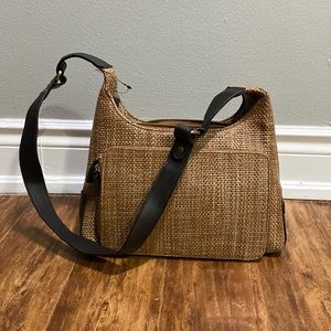 Hush Puppies Brown Woven Ladies Handbag - Like New